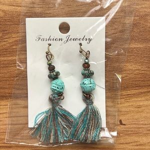 Turquoise Tassel Earrings
